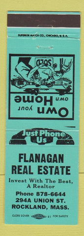 Matchbook Cover - Flanagan Real Estate Rockland MA