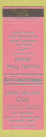 Matchbook Cover - Little Shanty Club Salisbury MA Knotty Pine Motel