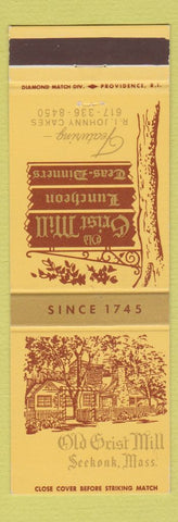 Matchbook Cover - Old Grist Mill Seekonk MA