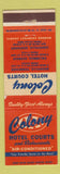 Matchbook Cover - Colony Hotel Courts Louisville KY Nashville TN Columbus GA