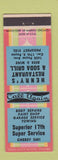 Matchbook Cover - Superior 17th Super Service Henry's Restaurant