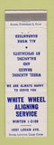 Matchbook Cover - White Wheel Aligning Service Cleveland? OH