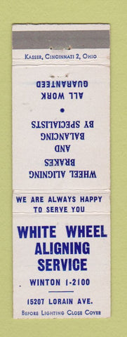 Matchbook Cover - White Wheel Aligning Service Cleveland? OH