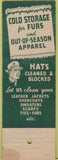 Matchbook Cover - Austin Laundry Dry Cleaning Austin TX