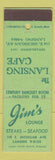Matchbook Cover - Jim's Lounge Lansing Cafe MI