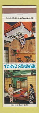Matchbook Cover - Tokyo Sukiyaki Japanese Washington DC