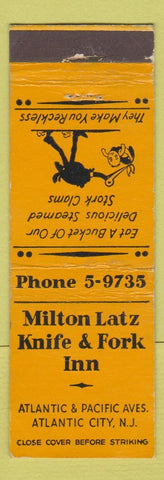 Matchbook Cover - Milton Latz Knife and Fork Inn Atlantic City NJ