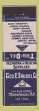Matchbook Cover - Geo Trudel Manchester NH Plumbing Heating Supply MISCUT