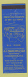 Matchbook Cover - JJ Moreau Son Merchants Lumber Manchester NH
