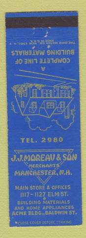 Matchbook Cover - JJ Moreau Son Merchants Lumber Manchester NH