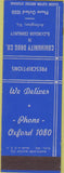 Matchbook Cover - Community Drug Co Arlington VA SAMPLE