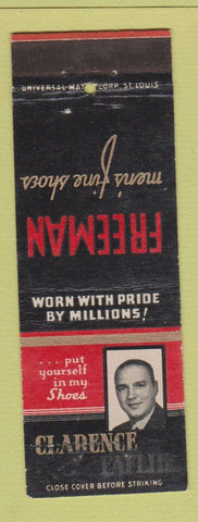 Matchbook Cover - Freeman Men's Shoes Clarence Faflik Cleveland OH WEAR