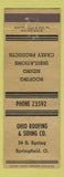 Matchbook Cover - Ohio Roofing and Siding Springfield OH