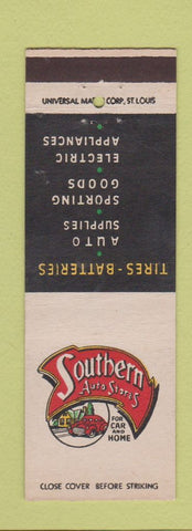 Matchbook Cover - Southern Auto Stores parts
