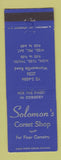 Matchbook Cover - Solomon's Clothes Shop Cleveland OH