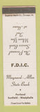 Matchbook Cover - Maynard Allen State Bank Portland Sunfield Westphalia MI WEAR