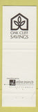 Matchbook Cover - Oak Cliff Savings Dallas TX