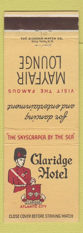 Matchbook Cover - Claridge Hotel Atlantic City NJ