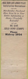 Matchbook Cover - Midway Department Store Saint Paul MN