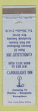Matchbook Cover - Candlelight Inn Greenbrook Township NJ