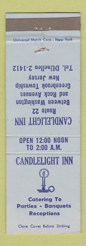 Matchbook Cover - Candlelight Inn Greenbrook Township NJ