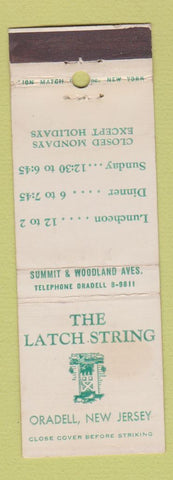 Matchbook Cover - The Latch String Oradell NJ WEAR