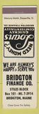 Matchbook Cover - Bridgton Finance Bridgton ME