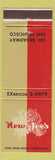 Matchbook Cover - New Joe's San Francisco CA