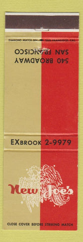 Matchbook Cover - New Joe's San Francisco CA