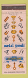 Matchbook Cover - Stimpson Metal Goods Brooklyn NY fasteners