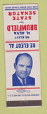 Matchbook Cover - H Alva Grumfield for State Senator WORN