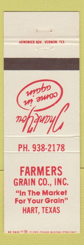 Matchbook Cover - Farmers Grain Hart TX