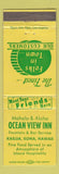 Matchbook Cover - Ocean View Inn Kailua Kona Hawaii