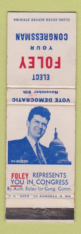 Matchbook Cover - Foley for Congress MD WEAR