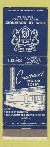 Matchbook Cover - Henry Grady Hotel Atlanta GA