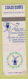 Matchbook Cover - Van De Kamp's Coffee Shops WEAR