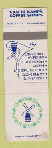 Matchbook Cover - Van De Kamp's Coffee Shops WEAR