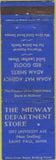 Matchbook Cover - Midway Department Store Saint Paul MN WEAR