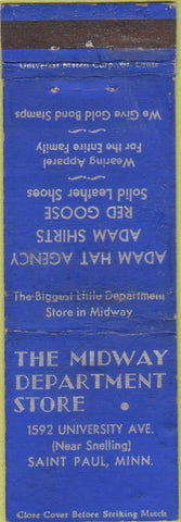 Matchbook Cover - Midway Department Store Saint Paul MN WEAR
