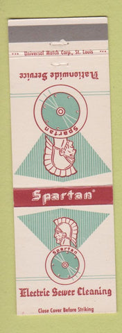 Matchbook Cover - Electric Sewer Cleaning Spartan Mendota IL