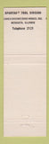 Matchbook Cover - Electric Sewer Cleaning Spartan Mendota IL