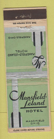 Matchbook Cover - Mansfield Leland Hotel Mansfield OH deco