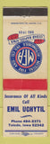 Matchbook Cover - Emil Uchytil Insurance Toledo OH WEAR