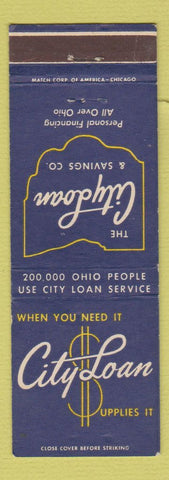 Matchbook Cover - City Loan Ohio OH