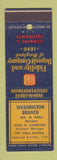 Matchbook Cover - Fidelity and Deposit Insurance Washington Branch DC
