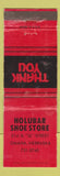 Matchbook Cover - Holubar Shoe Store Omaha NE WEAR