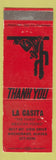 Matchbook Cover - La Casita Mexican Restaurant Anchorage AK WEAR