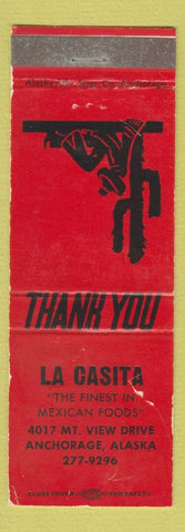 Matchbook Cover - La Casita Mexican Restaurant Anchorage AK WEAR