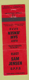 Matchbook Cover - Sam Jensen Election OPPD Omaha?