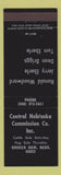 Matchbook Cover - Central Nebraska Commission Broken Bow NE livestock